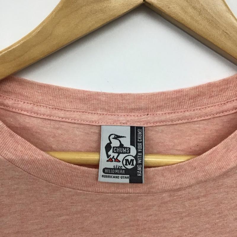 チャムス CHUMS Tシャツ 半袖 半袖カットソー プリントTシャツ クルーネックカットソー M プリント 桃 / ピンク / pink メンズ USED 古着 中古 10155200