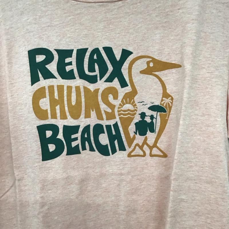 チャムス CHUMS Tシャツ 半袖 半袖カットソー プリントTシャツ クルーネックカットソー M プリント 桃 / ピンク / pink メンズ USED 古着 中古 10155200
