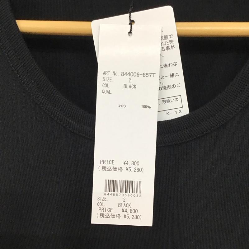 ノーアイディ NO ID. カットソー 長袖 長袖カットソー 無地カットソー クルーネック 2 無地 黒 / ブラック / black メンズ USED 古着 中古 10155201