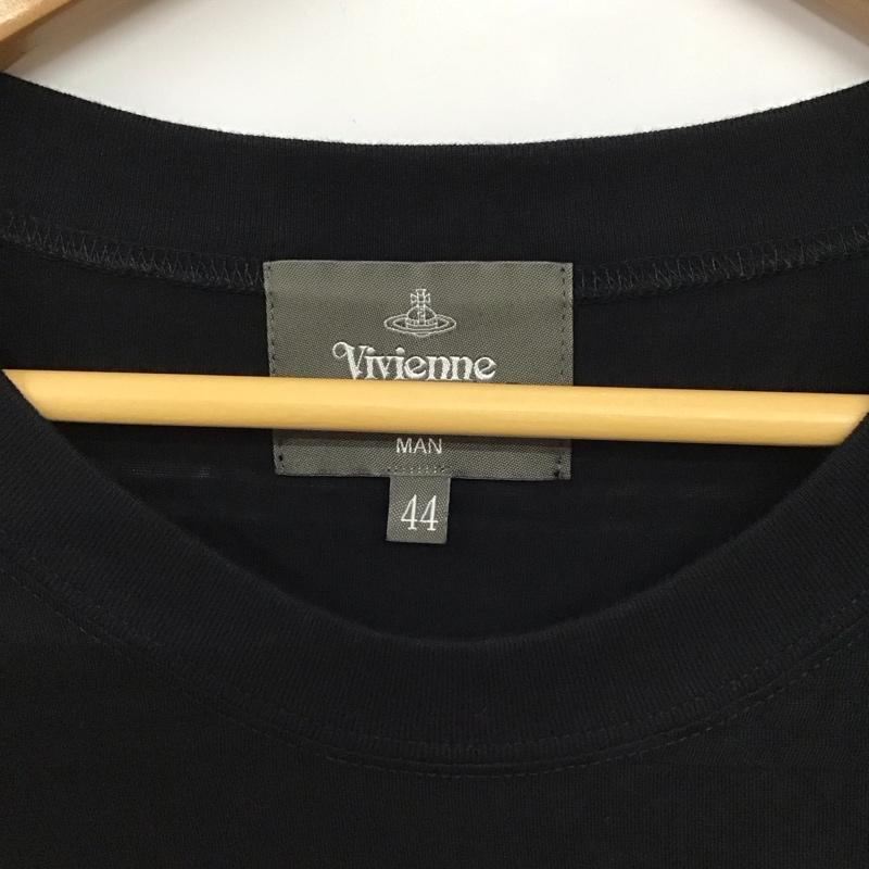 ヴィヴィアンウエストウッドマン Vivienne Westwood MAN カットソー 長袖 長袖カットソー 無地カットソー クルーネック 44 ロゴ、文字 黒 / ブラック / black メンズ USED 古着 中古 10155204