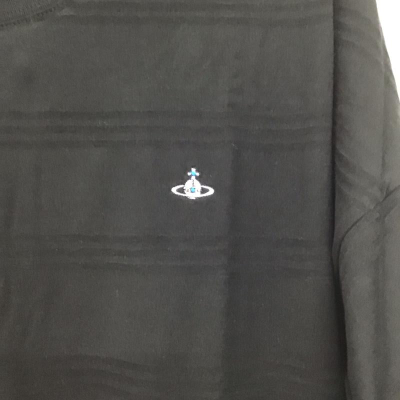 ヴィヴィアンウエストウッドマン Vivienne Westwood MAN カットソー 長袖 長袖カットソー 無地カットソー クルーネック 44 ロゴ、文字 黒 / ブラック / black メンズ USED 古着 中古 10155204