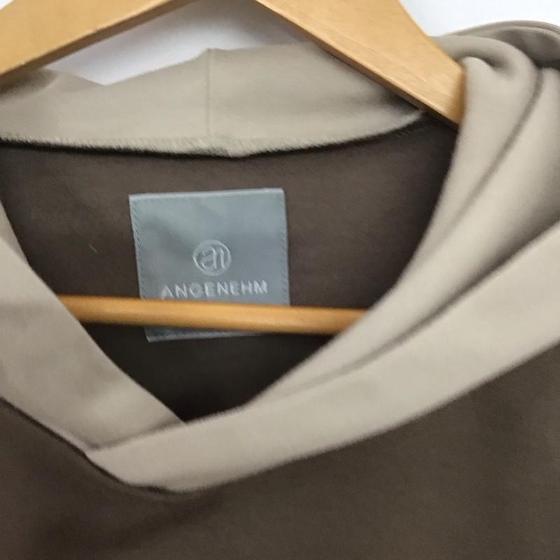 アンゲネーム ANGENEHM パーカー 半袖 半袖パーカーカットソー プルオーバーパーカー M 無地 ベージュ / ベージュ / beige メンズ USED 古着 中古 10155205