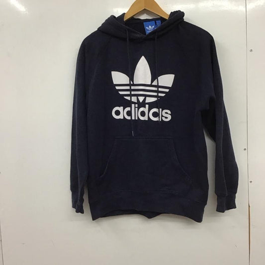 アディダス adidas パーカー 長袖 長袖パーカー プルオーバーパーカー スウェット 0 ロゴ、文字 紺 / ネイビー / navy メンズ USED 古着 中古 10155206
