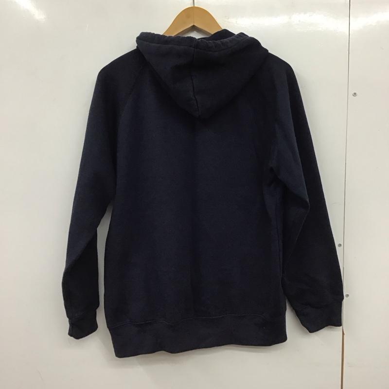 アディダス adidas パーカー 長袖 長袖パーカー プルオーバーパーカー スウェット 0 ロゴ、文字 紺 / ネイビー / navy メンズ USED 古着 中古 10155206