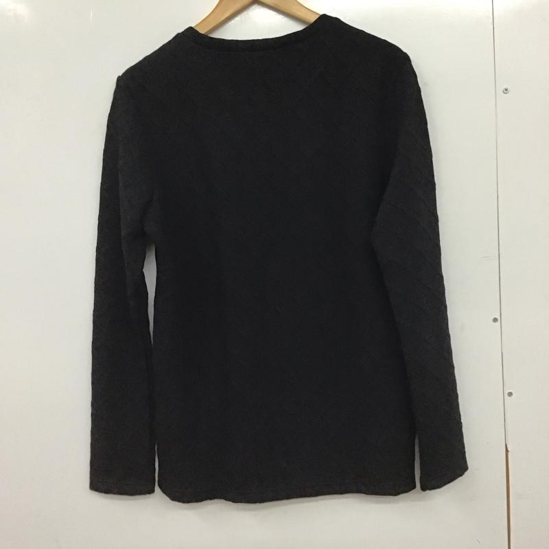 ノーアイディ NO ID. ニット、セーター 長袖 長袖ニットカットソー クルーネック セーター 2 総柄 黒 / ブラック / black メンズ USED 古着 中古 10155207