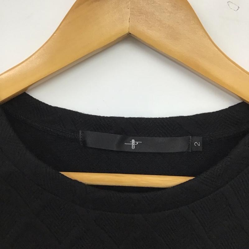 ノーアイディ NO ID. ニット、セーター 長袖 長袖ニットカットソー クルーネック セーター 2 総柄 黒 / ブラック / black メンズ USED 古着 中古 10155207