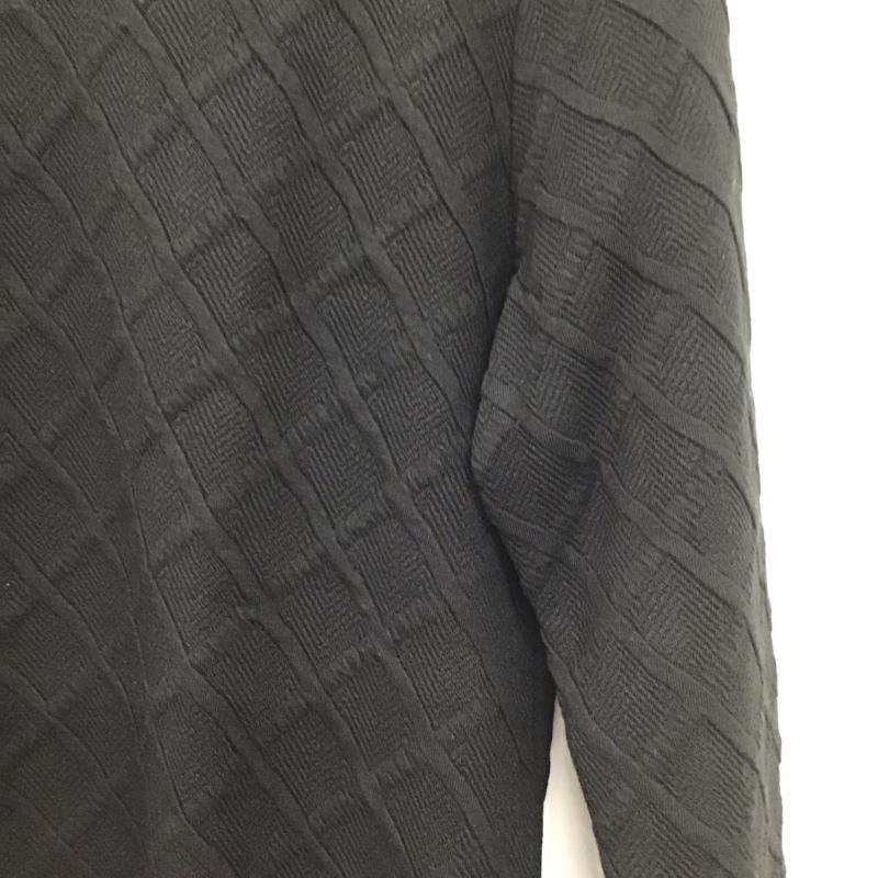 ノーアイディ NO ID. ニット、セーター 長袖 長袖ニットカットソー クルーネック セーター 2 総柄 黒 / ブラック / black メンズ USED 古着 中古 10155207