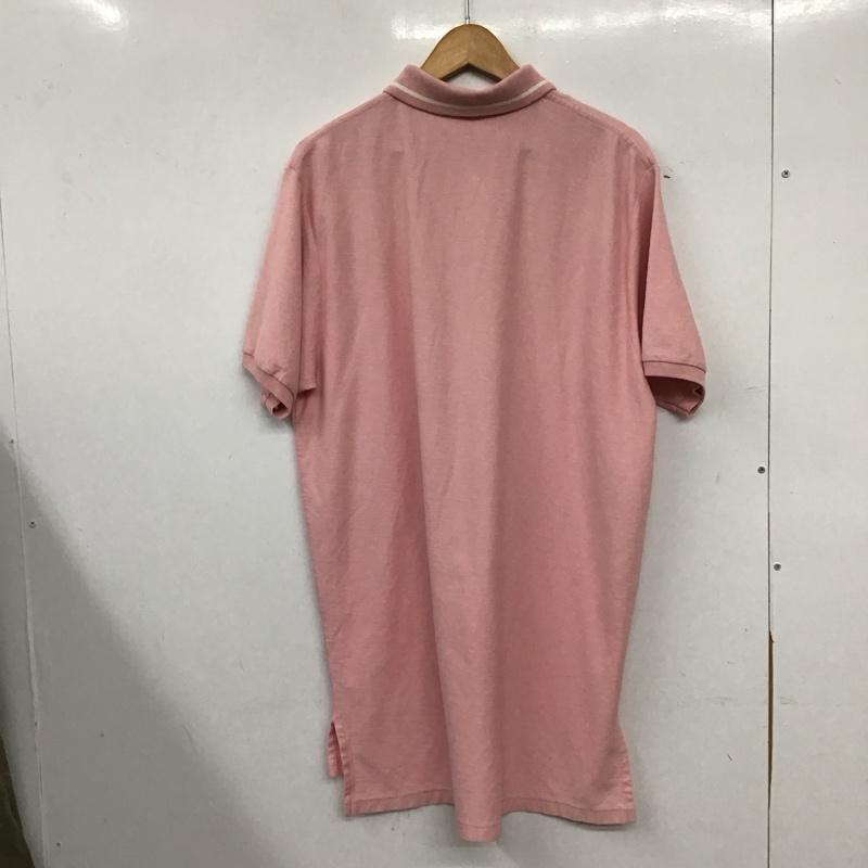 ポロバイラルフローレン Polo by RALPH LAUREN ポロシャツ 半袖 半袖ポロシャツ カラーシャツ 半袖カットソー L ロゴ、文字 桃 / ピンク / pink メンズ USED 古着 中古 10155215
