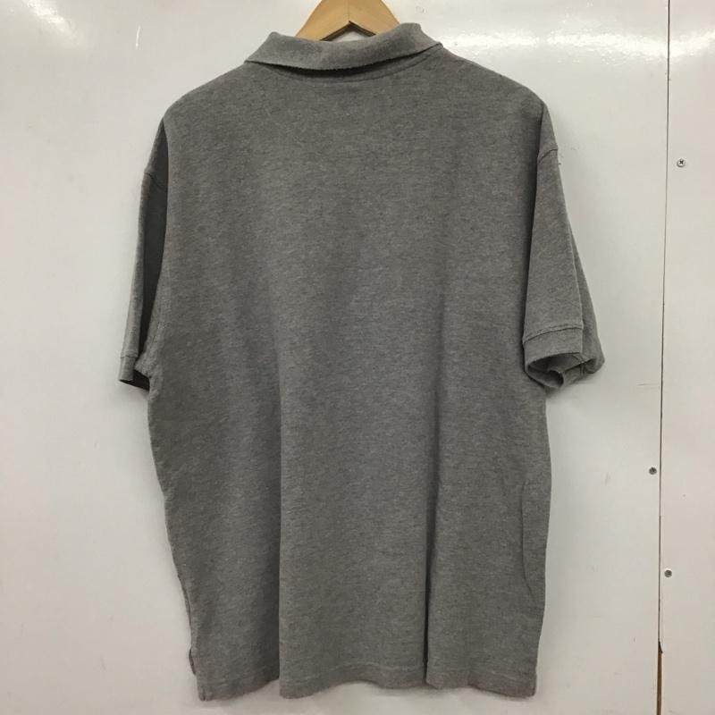 ギャップ GAP ポロシャツ 半袖 半袖ポロシャツ カラーシャツ 半袖カットソー M ロゴ、文字 灰 / グレー / gray メンズ USED 古着 中古 10155216