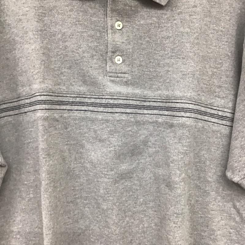 ギャップ GAP ポロシャツ 半袖 半袖ポロシャツ カラーシャツ 半袖カットソー M ロゴ、文字 灰 / グレー / gray メンズ USED 古着 中古 10155216
