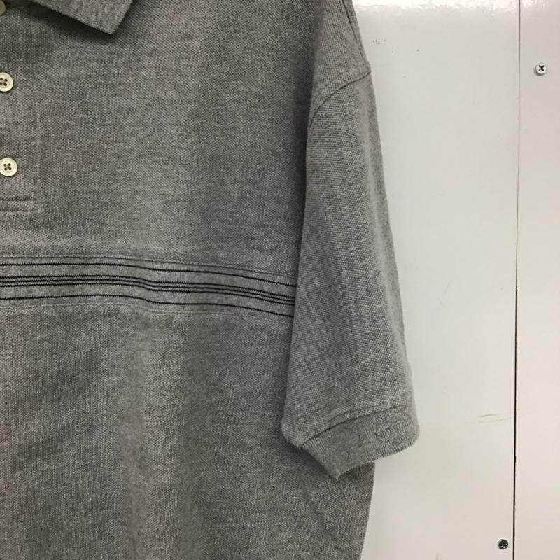 ギャップ GAP ポロシャツ 半袖 半袖ポロシャツ カラーシャツ 半袖カットソー M ロゴ、文字 灰 / グレー / gray メンズ USED 古着 中古 10155216