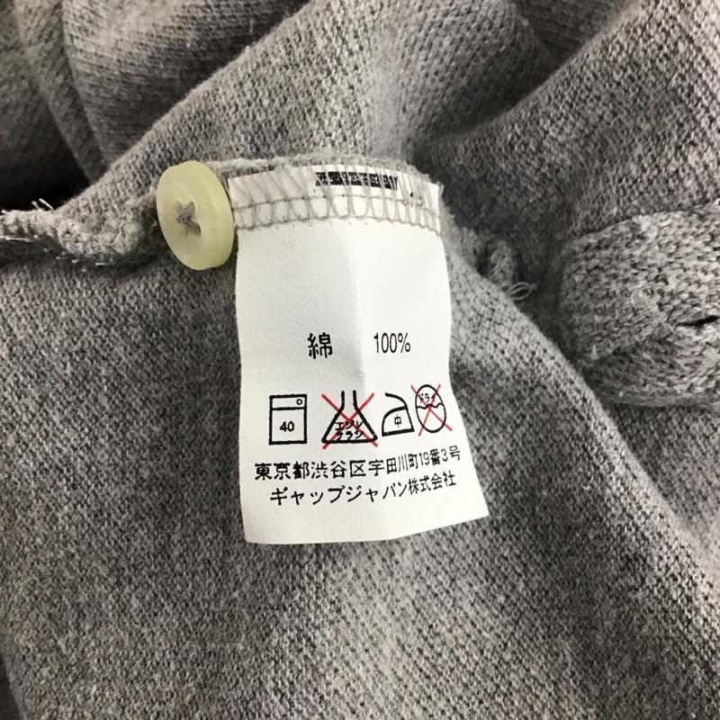 ギャップ GAP ポロシャツ 半袖 半袖ポロシャツ カラーシャツ 半袖カットソー M ロゴ、文字 灰 / グレー / gray メンズ USED 古着 中古 10155216