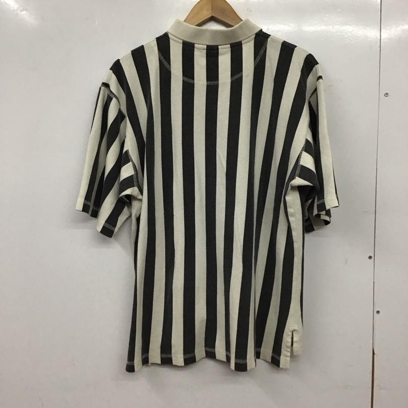 古着 USED ポロシャツ 半袖 半袖ポロシャツ カラーシャツ 半袖カットソー M ストライプ アイボリー / アイボリー / X ダークグレー / ダークグレー / メンズ USED 古着 中古 10155217