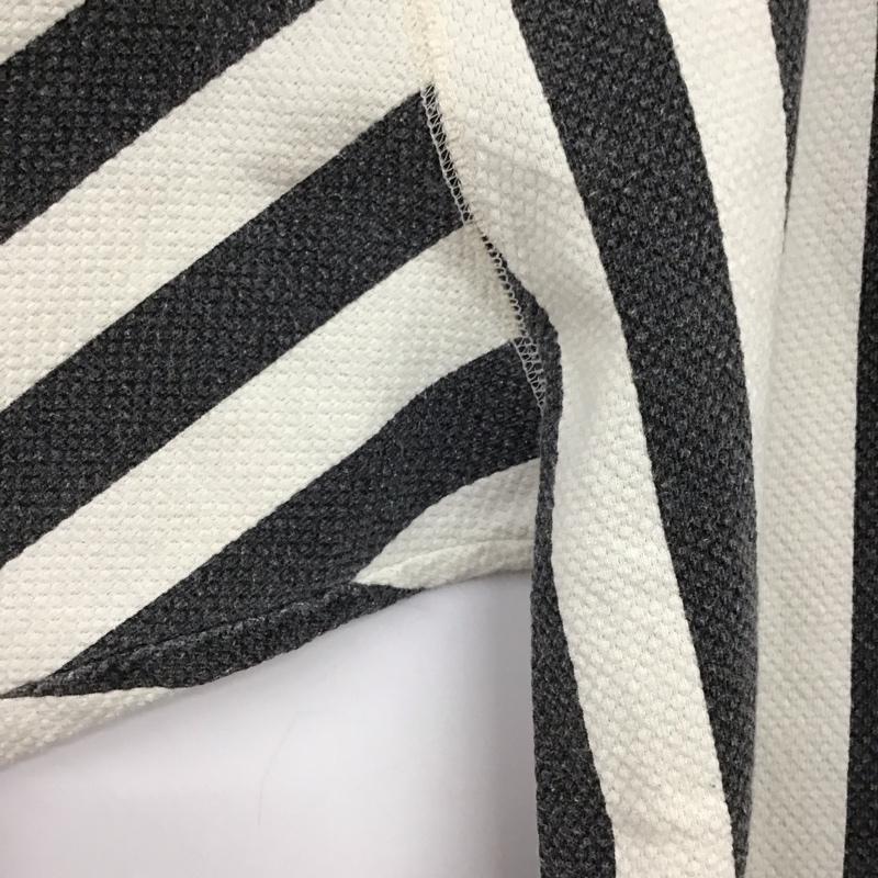 古着 USED ポロシャツ 半袖 半袖ポロシャツ カラーシャツ 半袖カットソー M ストライプ アイボリー / アイボリー / X ダークグレー / ダークグレー / メンズ USED 古着 中古 10155217
