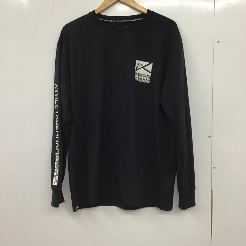アスレタ ATHLETA カットソー 長袖 長袖カットソー プリントカットソー クルーネック L ロゴ、文字 黒 / ブラック / black メンズ USED 古着 中古 10155218