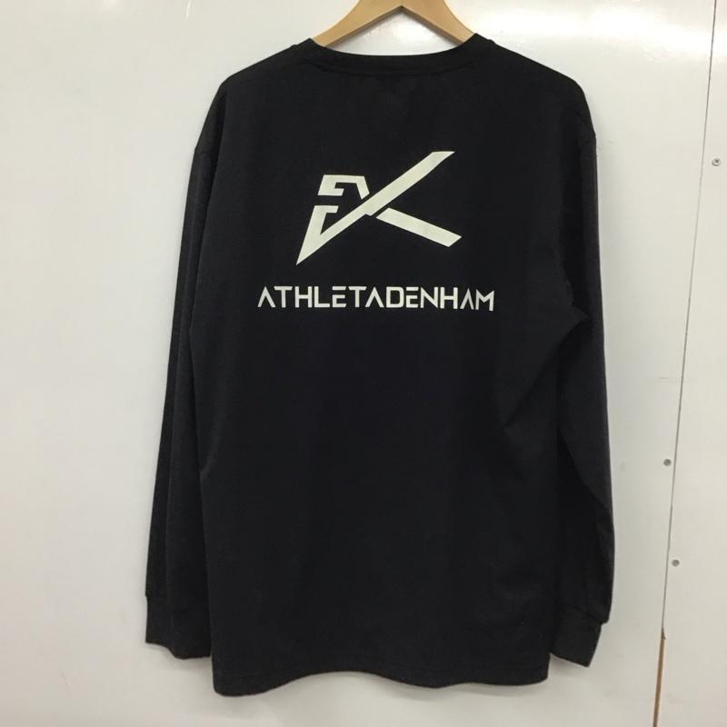 アスレタ ATHLETA カットソー 長袖 長袖カットソー プリントカットソー クルーネック L ロゴ、文字 黒 / ブラック / black メンズ USED 古着 中古 10155218