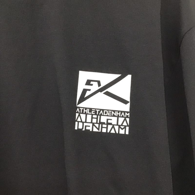 アスレタ ATHLETA カットソー 長袖 長袖カットソー プリントカットソー クルーネック L ロゴ、文字 黒 / ブラック / black メンズ USED 古着 中古 10155218
