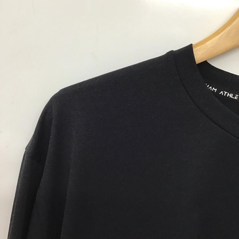 アスレタ ATHLETA カットソー 長袖 長袖カットソー プリントカットソー クルーネック L ロゴ、文字 黒 / ブラック / black メンズ USED 古着 中古 10155218