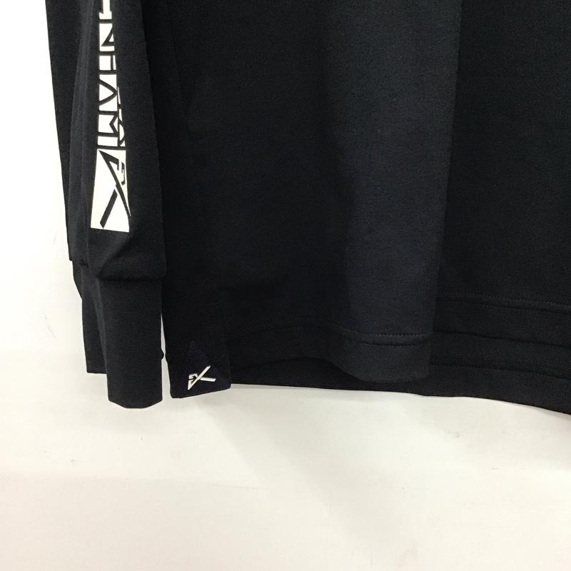 アスレタ ATHLETA カットソー 長袖 長袖カットソー プリントカットソー クルーネック L ロゴ、文字 黒 / ブラック / black メンズ USED 古着 中古 10155218