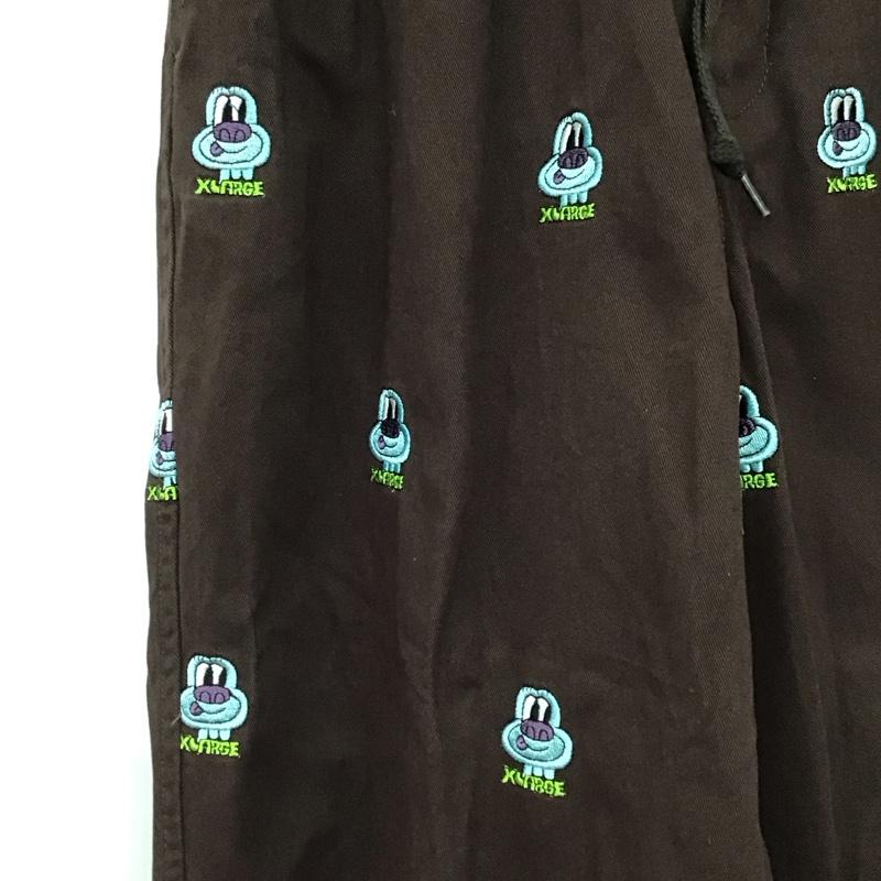 エクストララージ XLARGE パンツ ワークパンツ、ペインターパンツ ワークパンツ ワイドパンツ カジュアルパンツ M 刺繍 茶 / ブラウン / brown メンズ USED 古着 中古 10155221