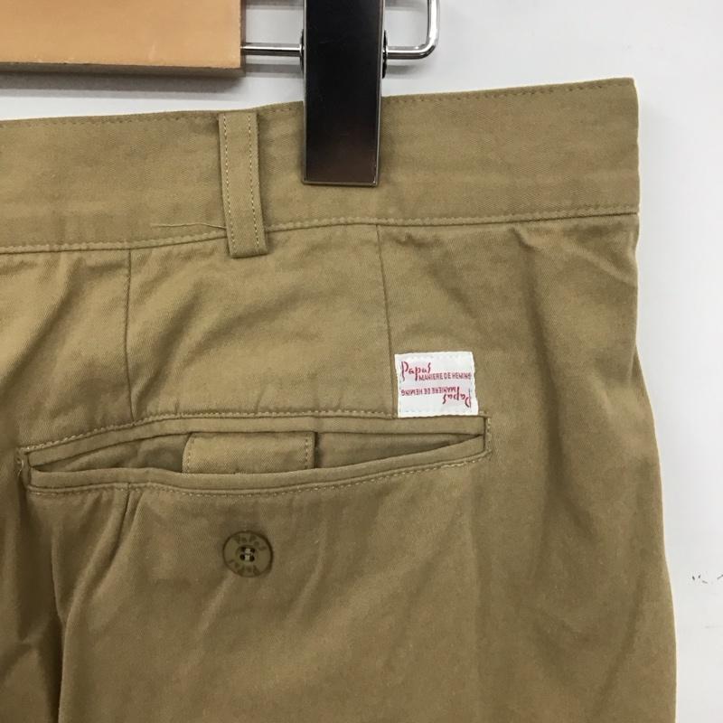 パパス PAPAS パンツ チノパン チノパン ワイドパンツ カジュアルパンツ L 無地 ベージュ / ベージュ / beige メンズ USED 古着 中古 10155222