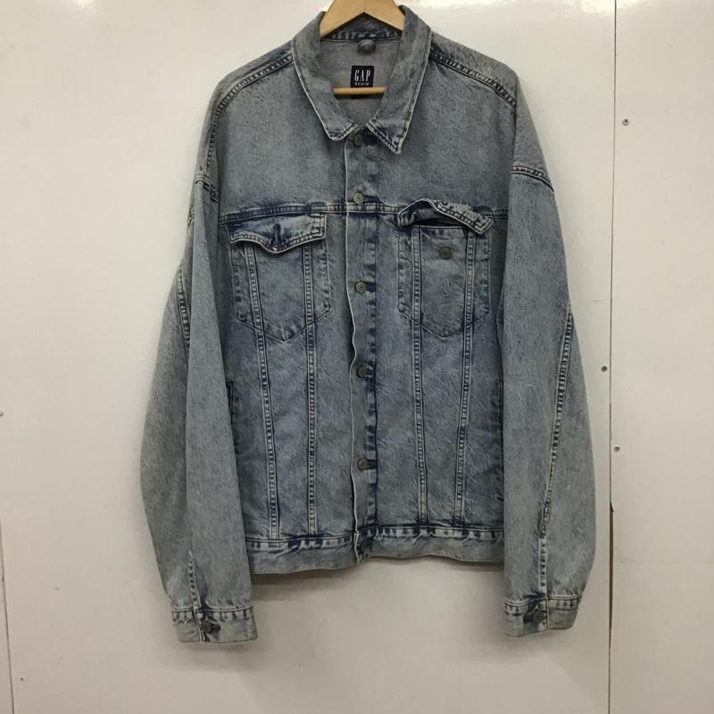 ギャップ GAP ジャケット、上着 ジャンパー、ブルゾン デニムジャケット Gジャン アウター カジュアルジャケット XL 無地 インディゴ / インディゴ / Indigo メンズ USED 古着 中古 10155226