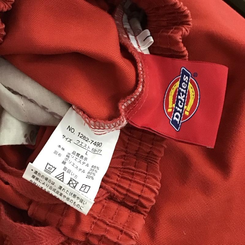 ディッキーズ Dickies パンツ ワークパンツ、ペインターパンツ 1282-7490 ワイドパンツ L 無地 赤 / レッド / red レディース USED 古着 中古 10155232