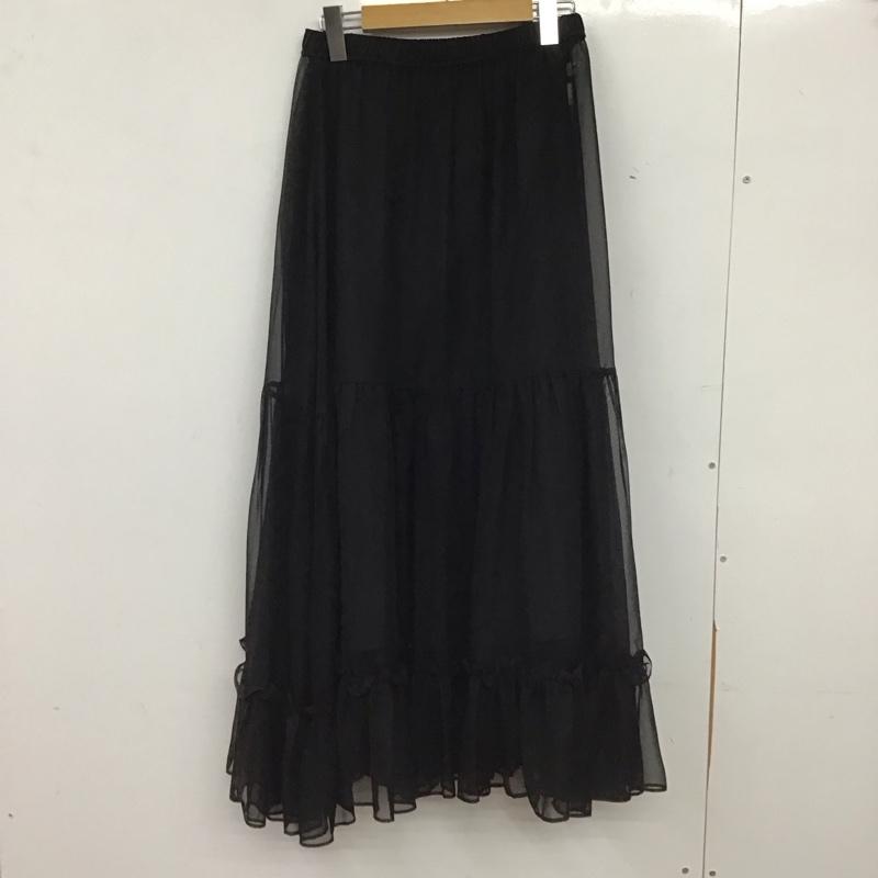 ロデオクラウンズ Rodeo Crowns スカート ロングスカート 無地 黒 / ブラック / black レディース USED 古着 中古 10155235