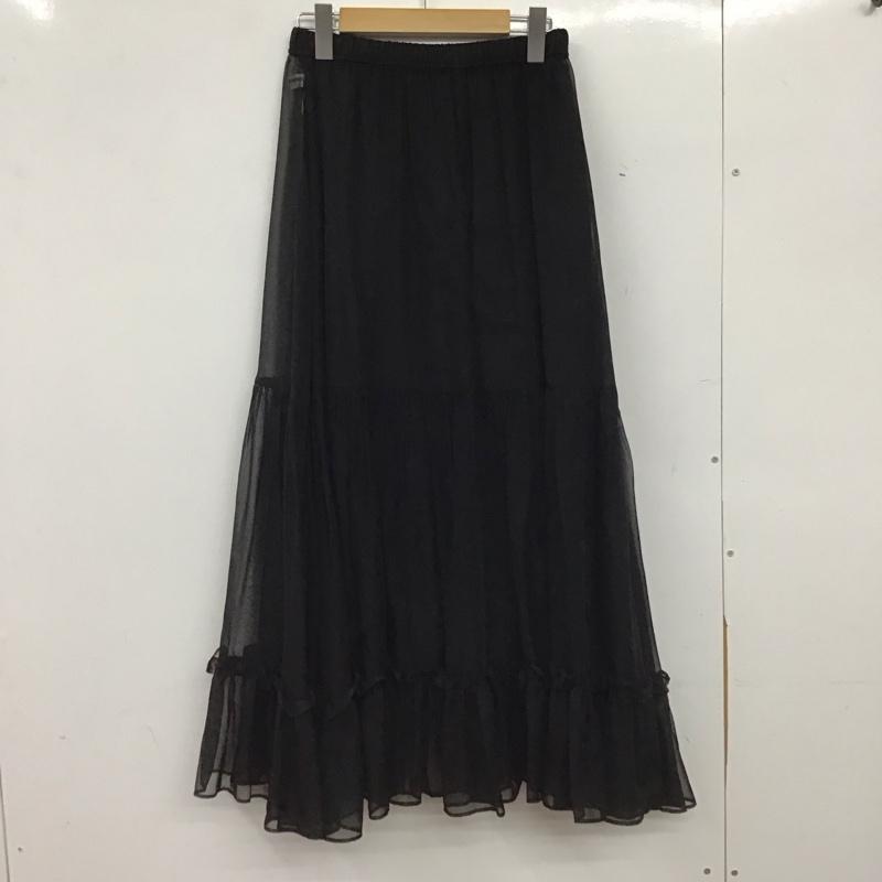 ロデオクラウンズ Rodeo Crowns スカート ロングスカート 無地 黒 / ブラック / black レディース USED 古着 中古 10155235
