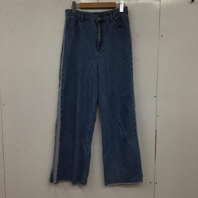 レプシィム LEPSIM パンツ デニム、ジーンズ LP051145AD サイドライン フレア バギー デニムパンツ L 無地 水色 / ライトブルー / レディース USED 古着 中古 10155239