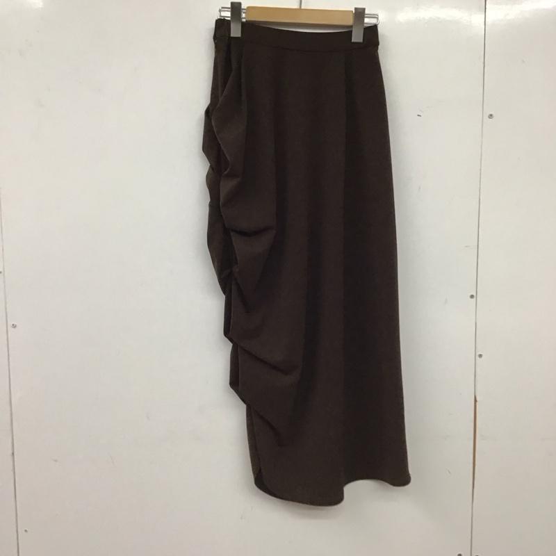 リムアーク RIM.ARK スカート ロングスカート 460EAS81-0090 Drape cut SK ドレープカットスカート 36 無地 茶 / ブラウン / brown レディース USED 古着 中古 10155240