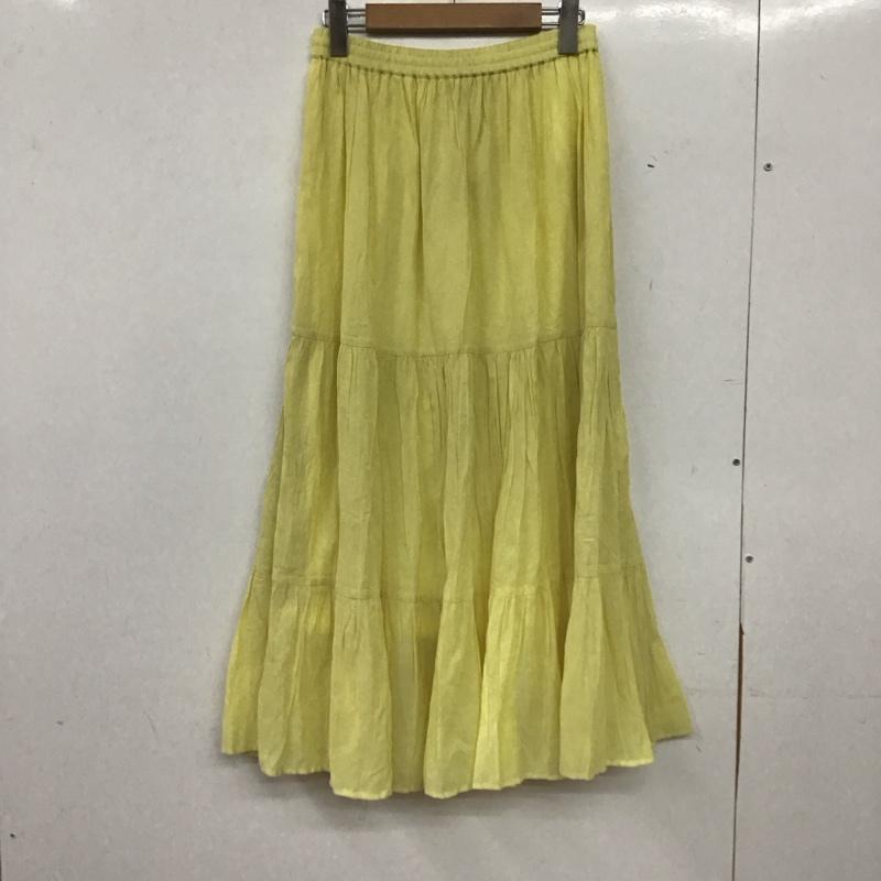 ニコアンド niko and... スカート ロングスカート シャンブレーワッシャーSK タグ付 M 無地 黄 / イエロー / yellow レディース USED 古着 中古 10155244