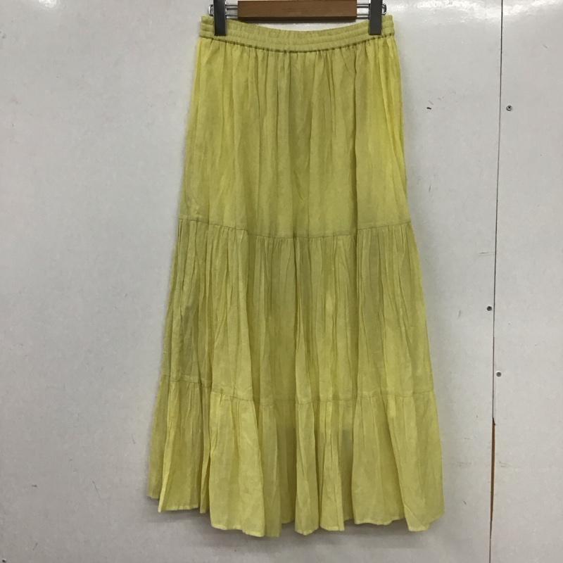 ニコアンド niko and... スカート ロングスカート シャンブレーワッシャーSK タグ付 M 無地 黄 / イエロー / yellow レディース USED 古着 中古 10155244