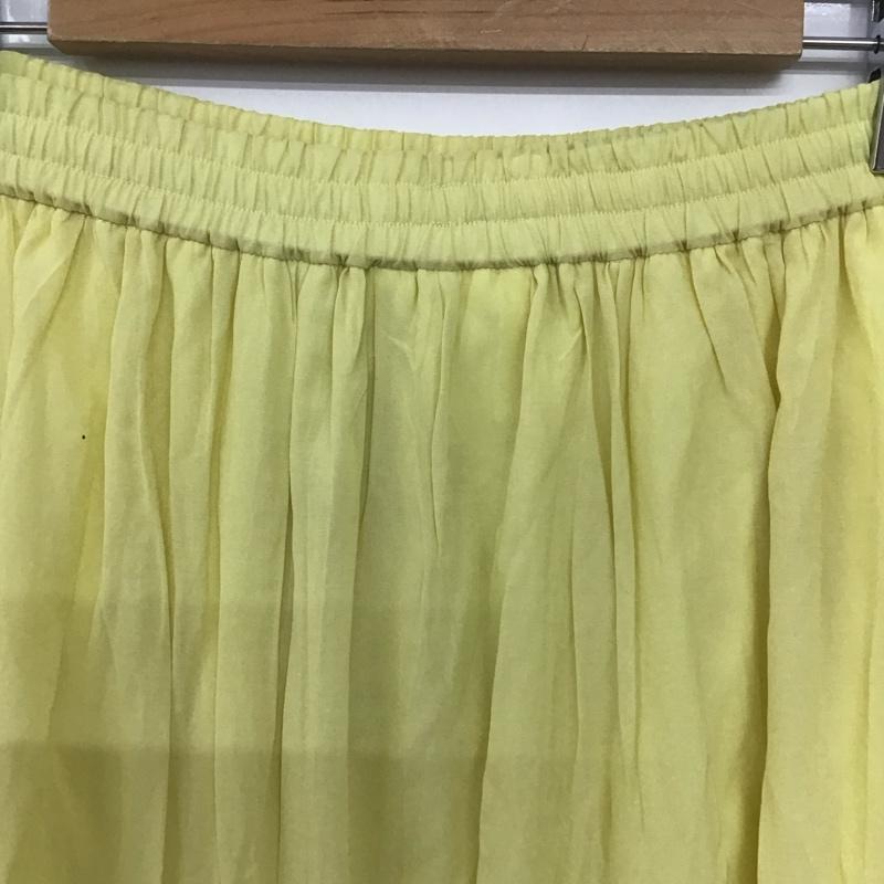 ニコアンド niko and... スカート ロングスカート シャンブレーワッシャーSK タグ付 M 無地 黄 / イエロー / yellow レディース USED 古着 中古 10155244