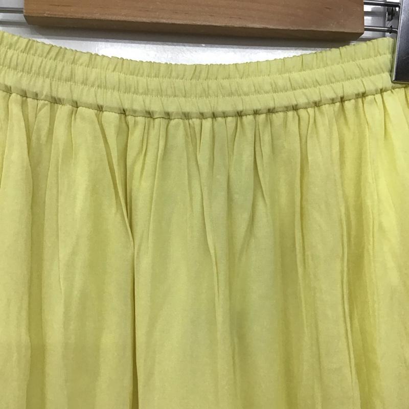 ニコアンド niko and... スカート ロングスカート シャンブレーワッシャーSK タグ付 M 無地 黄 / イエロー / yellow レディース USED 古着 中古 10155244