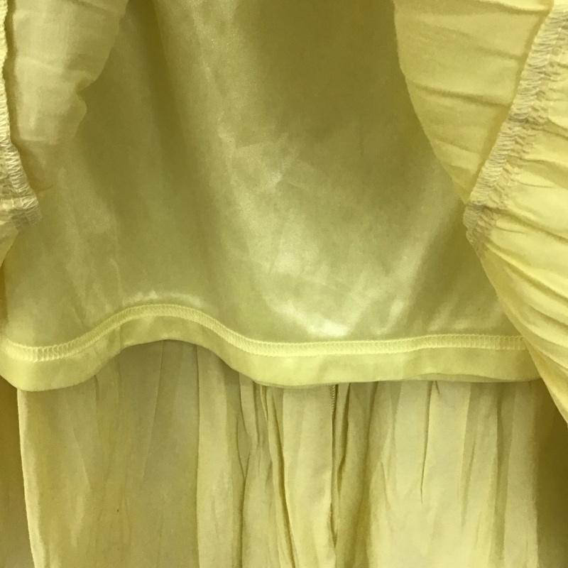 ニコアンド niko and... スカート ロングスカート シャンブレーワッシャーSK タグ付 M 無地 黄 / イエロー / yellow レディース USED 古着 中古 10155244