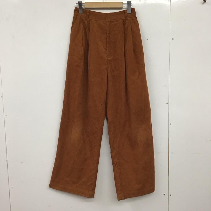ケービーエフプラス KBF+ パンツ スラックス Kp87-24T001 コーデュロイ2タックパンツ ONE SIZE 無地 茶 / ブラウン / brown レディース USED 古着 中古 10155255