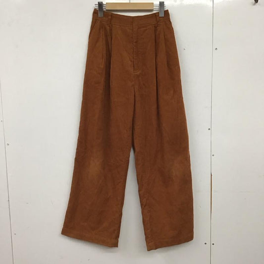 ケービーエフプラス KBF+ パンツ スラックス Kp87-24T001 コーデュロイ2タックパンツ ONE SIZE 無地 茶 / ブラウン / brown レディース USED 古着 中古 10155255
