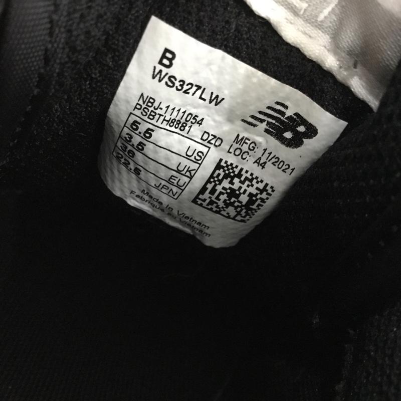 ニューバランス New Balance スニーカー スニーカー WS327LW ローカット 22.5cm 22.5cm ロゴ、文字 黒 / ブラック / black X 灰 / グレー / gray X 白 / ホワイト / white レディース USED 古着 中古 10155259