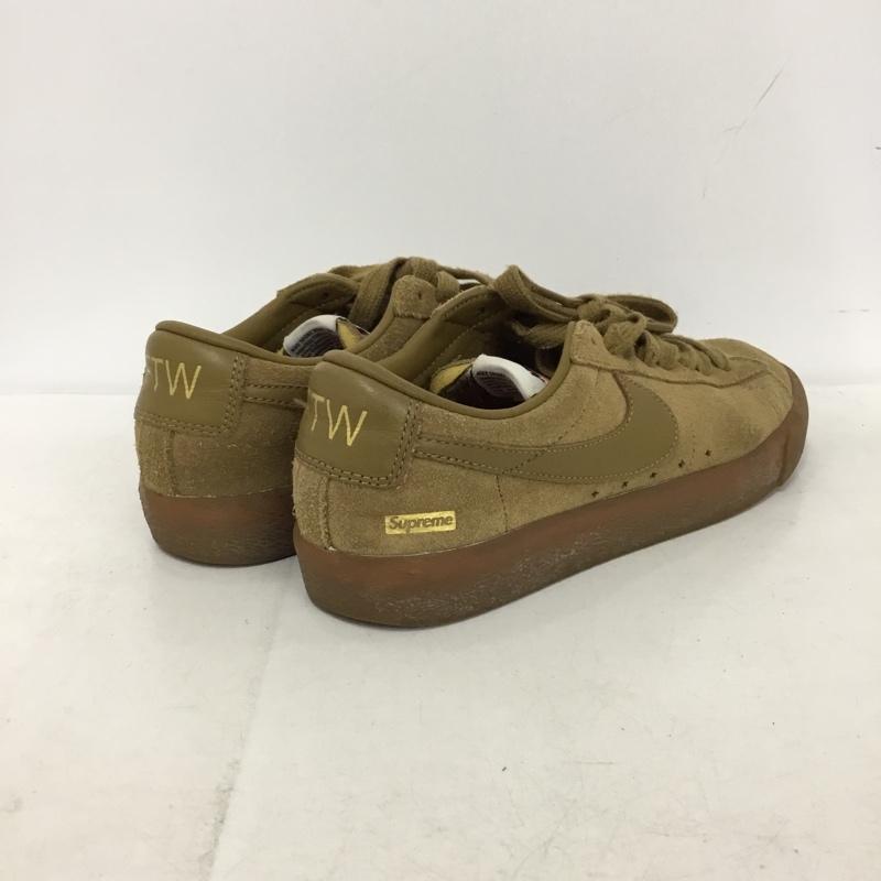 シュプリーム Supreme スニーカー スニーカー 716890-229 NIKE BLAZER LOW GT QS 16AW 16FW 24.5cm 24.5cm ロゴ、文字 キャメル / キャメル / レディース USED 古着 中古 10155263
