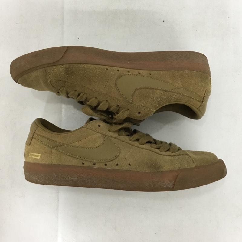 シュプリーム Supreme スニーカー スニーカー 716890-229 NIKE BLAZER LOW GT QS 16AW 16FW 24.5cm 24.5cm ロゴ、文字 キャメル / キャメル / レディース USED 古着 中古 10155263