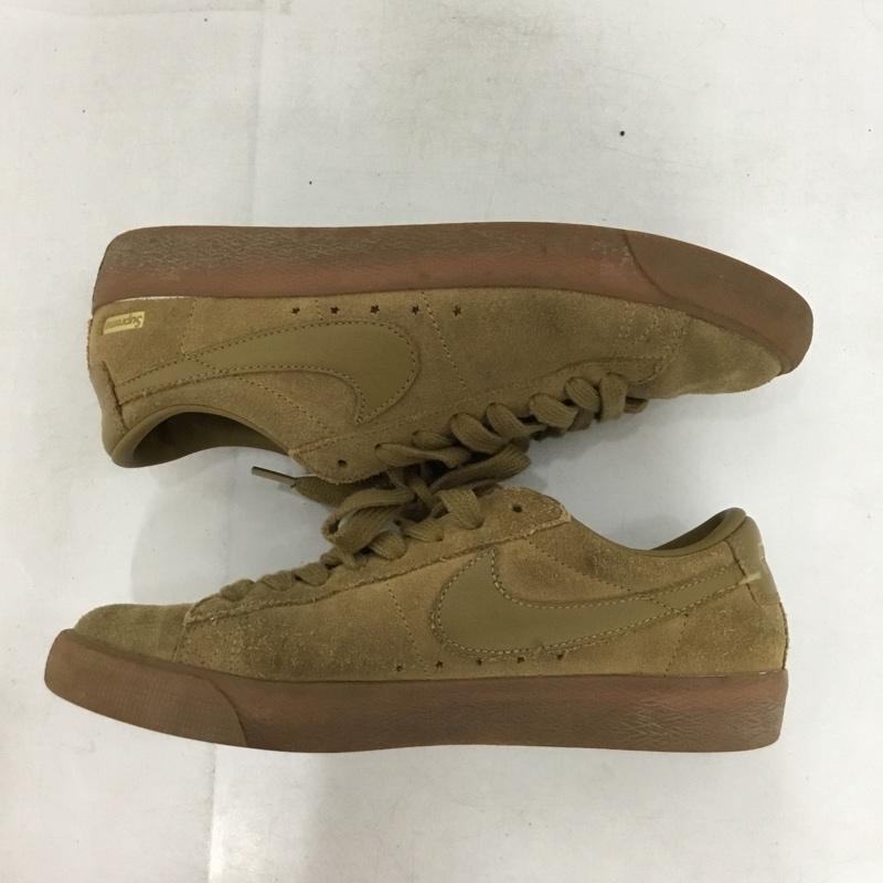 シュプリーム Supreme スニーカー スニーカー 716890-229 NIKE BLAZER LOW GT QS 16AW 16FW 24.5cm 24.5cm ロゴ、文字 キャメル / キャメル / レディース USED 古着 中古 10155263