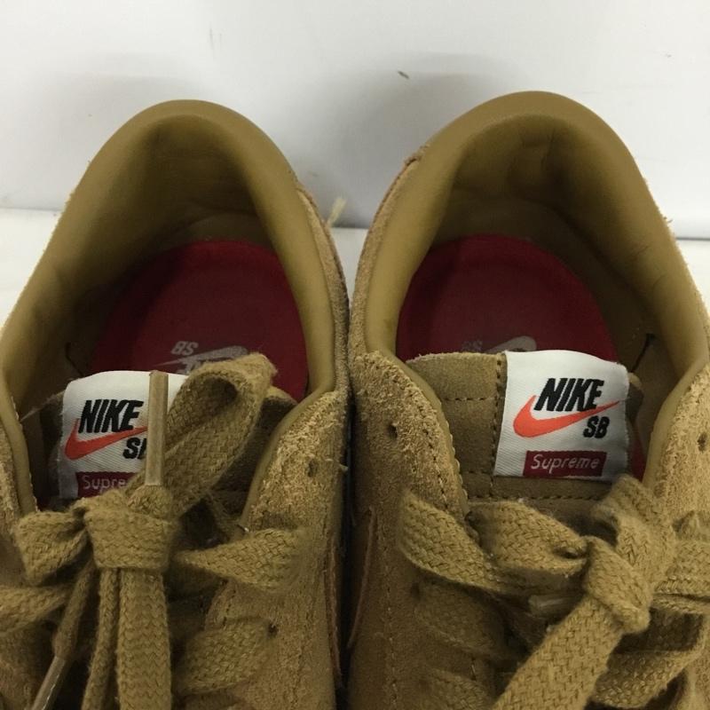 シュプリーム Supreme スニーカー スニーカー 716890-229 NIKE BLAZER LOW GT QS 16AW 16FW 24.5cm 24.5cm ロゴ、文字 キャメル / キャメル / レディース USED 古着 中古 10155263