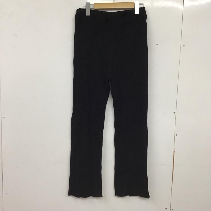 ニコアンド niko and... パンツ スラックス フレアパンツ L 無地 黒 / ブラック / black レディース USED 古着 中古 10155264