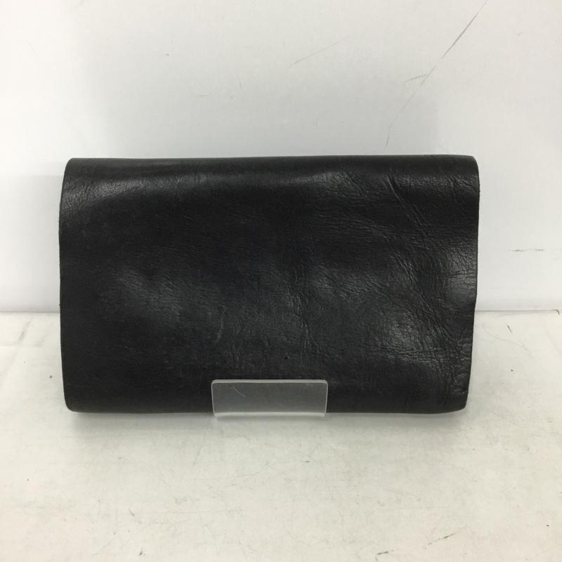 古着 USED 財布 長財布 ロングウォレット レザー ワンポイント 黒 / ブラック / black メンズ USED 古着 中古 10155268