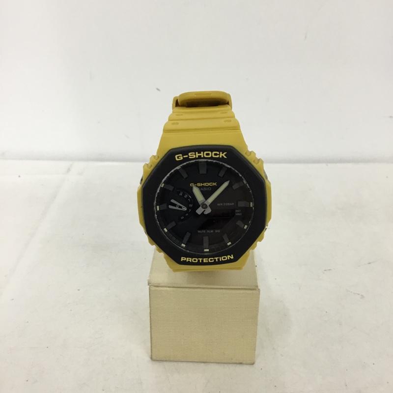 ジーショック G-SHOCK 腕時計 アナログ（クォーツ式） GA-2110SU 八角形 ロゴ、文字 黒 / ブラック / black X 黄 / イエロー / yellow メンズ USED 古着 中古 10155273