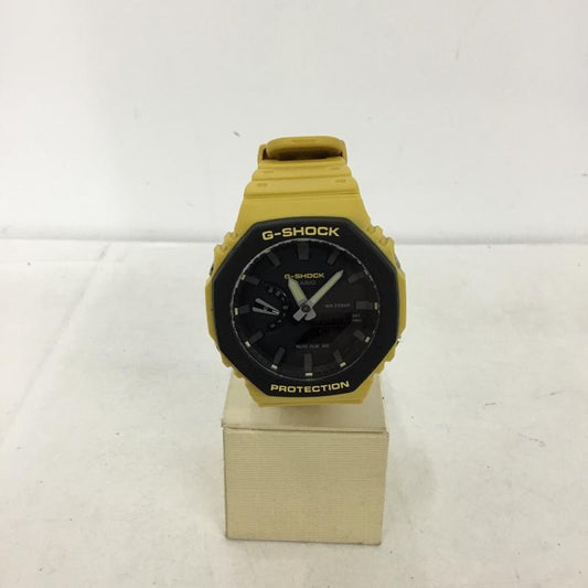 ジーショック G-SHOCK 腕時計 アナログ（クォーツ式） GA-2110SU 八角形 ロゴ、文字 黒 / ブラック / black X 黄 / イエロー / yellow メンズ USED 古着 中古 10155273