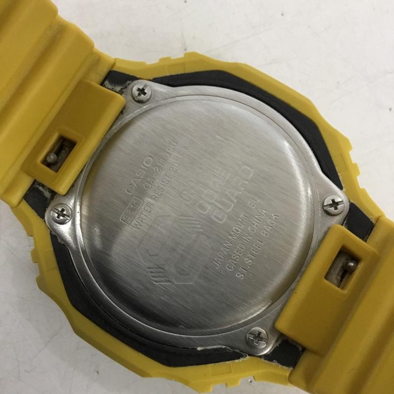 ジーショック G-SHOCK 腕時計 アナログ（クォーツ式） GA-2110SU 八角形 ロゴ、文字 黒 / ブラック / black X 黄 / イエロー / yellow メンズ USED 古着 中古 10155273