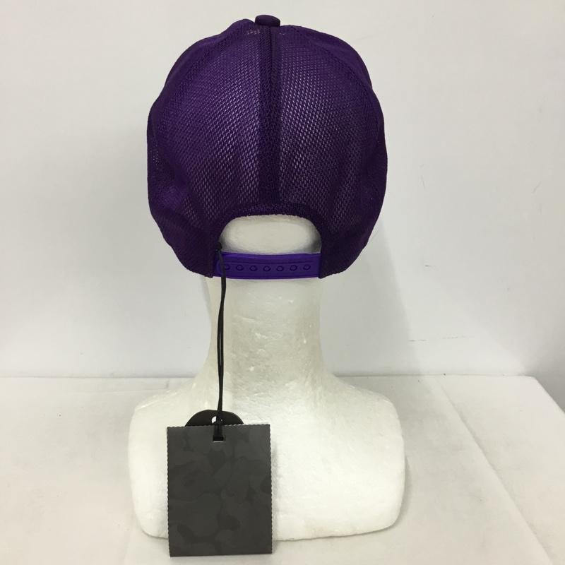 アベイシングエイプ A BATHING APE 帽子 キャップ KISS ロゴ メッシュキャップ ラインストーン FREE ロゴ、文字 紫 / パープル / purple メンズ USED 古着 中古 10155278