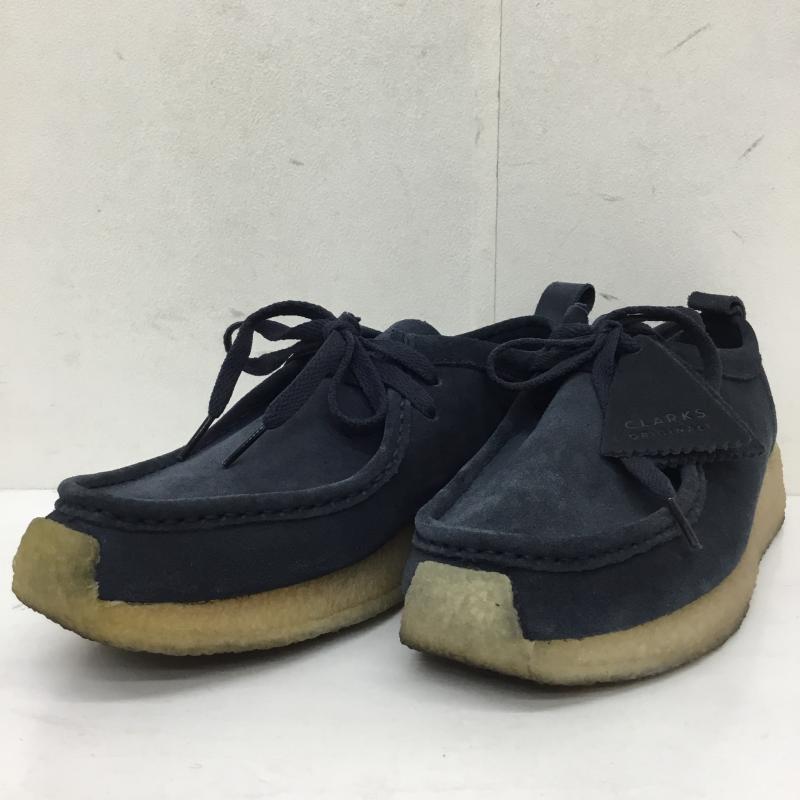 クラークス オリジナルズ Clarks Originals カジュアルシューズ カジュアルシューズ CLARKS ORIGINALS ワラビーシューズ ネイビー 25.5cm ロゴ、文字 紺 / ネイビー / navy メンズ USED 古着 中古 10155282